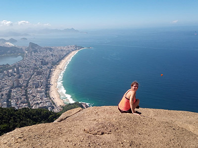 A view from the top of the two brothers hill in Rio de Janeiro.
